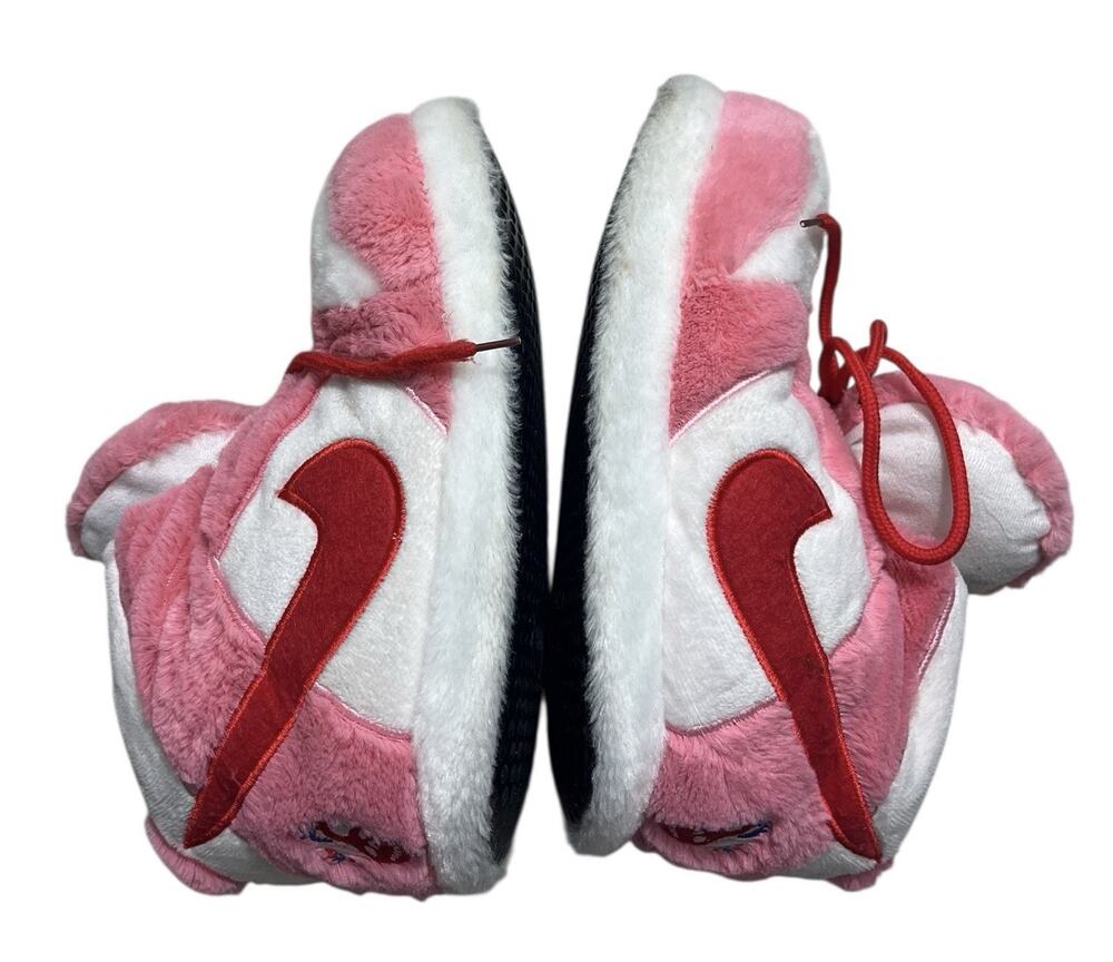Sneaker Slippers High Top Plush Pink White Comfycore